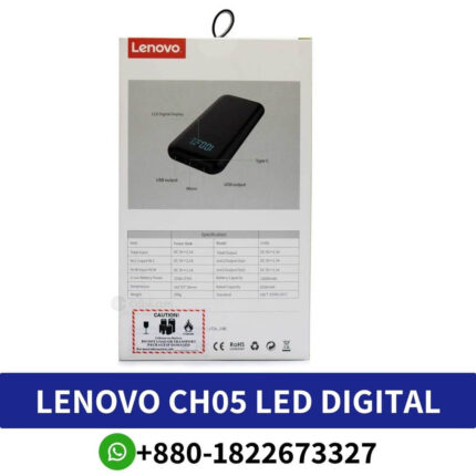 Lenovo CH05 LED Digital Display 10000mAh Power Bank Price In Bangladesh, Lenovo CH05 LED Digital Price In BD, LED Digital Display 10000mAh Power Bank Price In BD, LED Digital Display 10000mAh Power Bank Price At Bd, Lenovo CH05 LED Power Bank Price In Bangladesh,