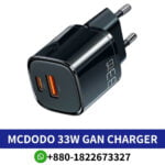 MCDODO 33W GaN Dual Ports USB-A and USB-C PD QC Fast Charger