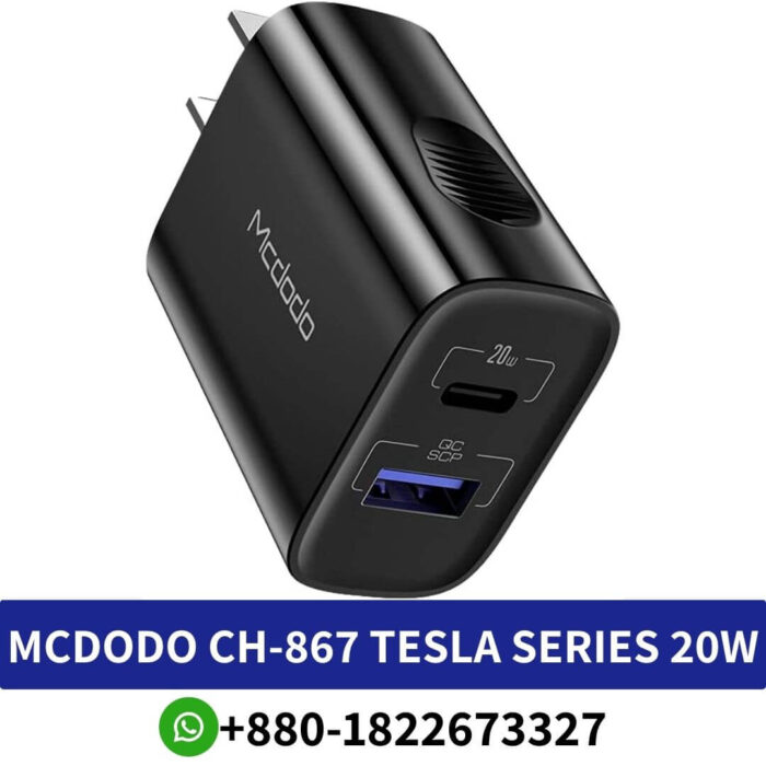 MCDODO CH-867 Tesla Series 20W PD+QC Charger, mcdodo 20w