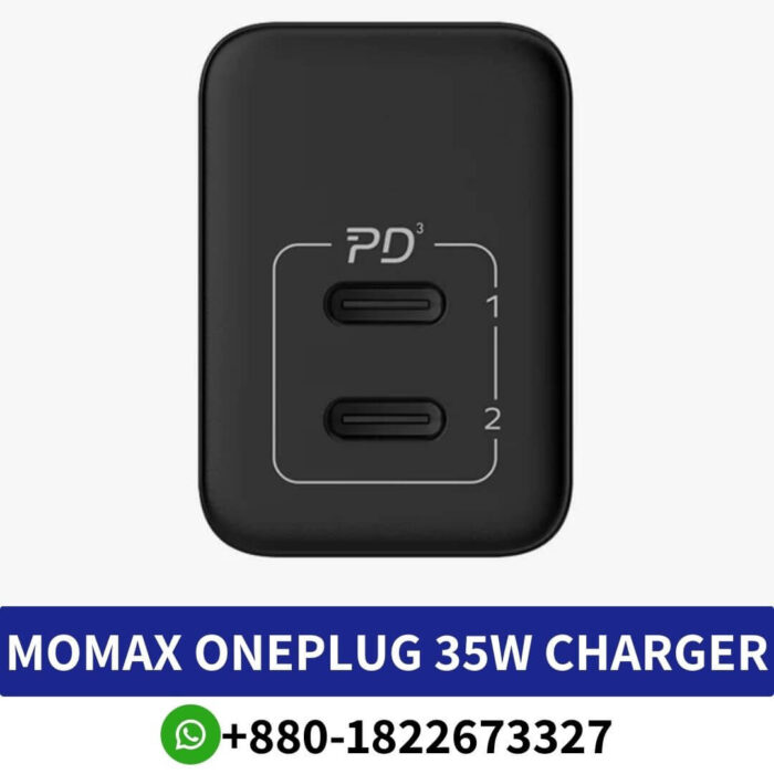 MOMAX ONEPLUG 35W 2-Port GaN Mini Charger