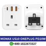 MOMAX US10 ONEPLUG PD20W 2A1C 1 Bit Universal Plug