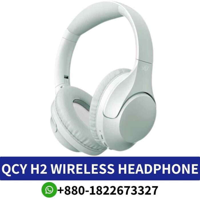 Best_QCY H2 headphones_ Bluetooth v5.0, 60-hour playtime, collapsible design, IPX-5 waterproof, Qualcomm chipset._H2-headphone shop in bd