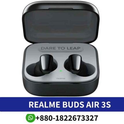 REALME Buds Air 3S_ Wireless, Long-Lasting, with Powerful Bass and Water-Resistant Design for Active Lifestyles.Realme-Buds-Air-3s Shop in Bd