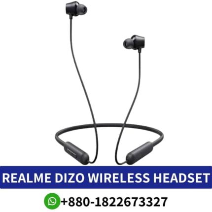 REALME DIZO Wireless Bluetooth Headset shop in Bangladesh, Battery Life_ Long-lasting, Audio Quality_ Clear and immersive shop near me