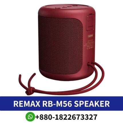 REMAX RB M56_ Wireless freedom, powerful sound, long battery, sleek design, versatile connectivity shop near me. remax-rb-m56-speaker-in-bd