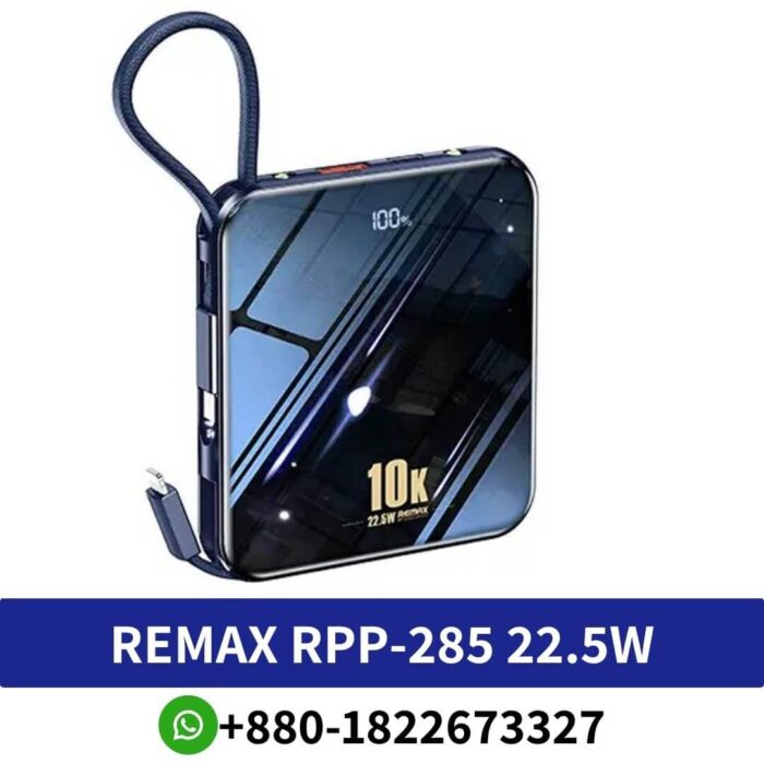 Remax RPP-285 22.5W Power bank 10000mAh with Lightning & Type-C Cables Price In Bangladesh, Remax RPP-285 22.5W Power bank Price At BD, 22.5W Power bank 10000mAh with Lightning Price At BD, RPP-285 22.5W Power bank 10000mAh with Lightning & Type-C Price IN bd, Power bank 10000mAh with Lightning & Type-C Price In Bangladesh,