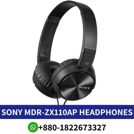 SONY MDR-ZX110AP Closed supra-aural, Dynamic,CCAW Voice Coil Frequency Response_ 12-22,000 Hz, Sensitivity_ 98 dB_mW Shop near me