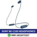 SONY WI-C100_ Wireless, Reliable, Comfortable, Immersive Sound, Ideal for Everyday Use.SONY-WI-C100-In-Ear-Headphones-Shop in Bd