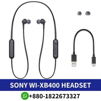 SONY WI-XB400 Wireless Headset Price in Bangladesh, Experience immersive wireless audio with WI-XB400 Extra Bass Headset shop near me