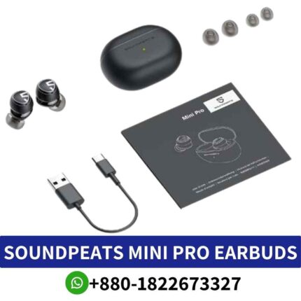 SOUNDPEATS MINI PRO Immerse in rich sound with advanced noise cancellation, and comfortable design. Mini-Pro-Wireless-Earbuds Shop in Bd