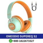 SuperEQ S2_Experience wireless freedom, ANC, rich sound quality, offering 18-hour playback. Oneodio S2-bluetooth-active-headphones shop in bd