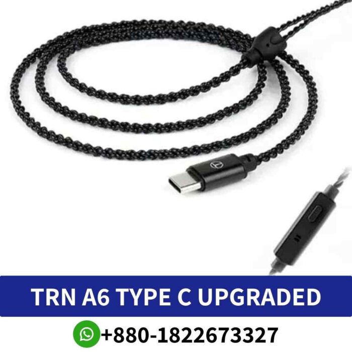 TRN A6-TYPE-C Cable_ Ensures seamless compatibility with TRN and KZ earphone models. A6-Type-C-Earphones-Cable-With-Mic Shop in Bd