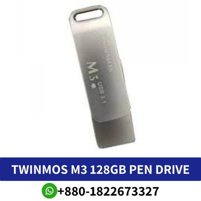 TWINMOS M3 128GB USB 3.1 Gen 1 Metal body Silver Pen Drive