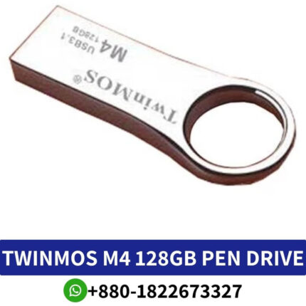 TWINMOS M4 128GB USB 3.1 Gen 1 Metal body Silver Pen Drive