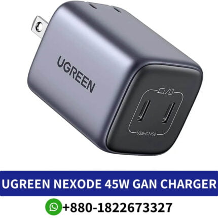 UGREEN Nexode 45W GaN 2-Port USB-C Wall Charger