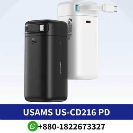 Usams US-CD216 PD 45W Dual Output 18000mAh Fast Charging Power Bank with Type C Retractable Magnetic Cable Price In Bangladesh, Usams US-CD216 PD 45W Dual Price In Bd, 18000mAh Fast Charging Power Bank with Type C Price At BD, Output 18000mAh Fast Charging Power Bank Price in BD, Fast Charging Power Bank with Type C Retractable Magnetic Cable Price At BD,
