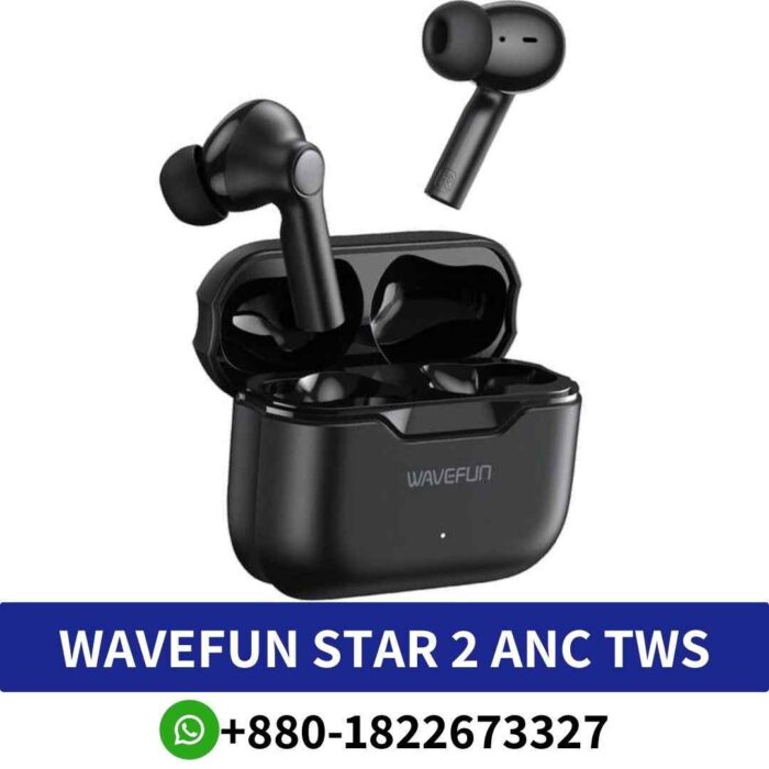 WAVEFUN STAR 2_ Immersive ANC earbuds with dynamic sound, ENC, transparency mode, and low-latency gaming. STAR 2-Earbuds Shop in Bd