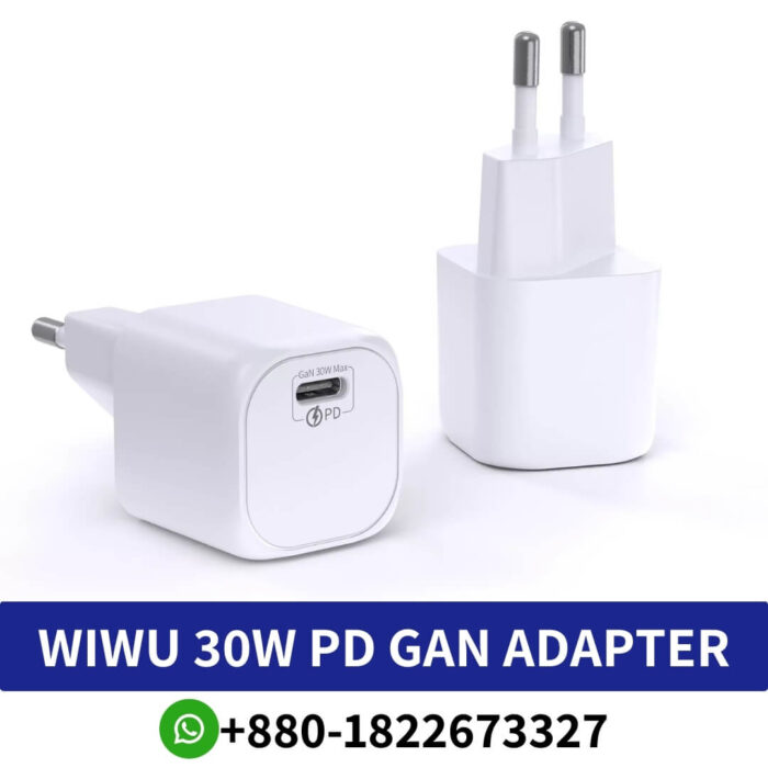 WIWU USB C 30W PD GaN Fast Charging Adapter