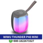 WiWU Thunder Speaker P40 Mini is a portable speaker designed to deliver impressive sound quality on the go. WIWU Thunder P40 Mini shop in Bd