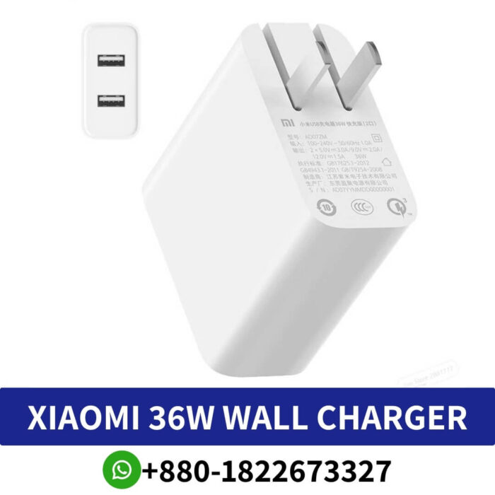 XIAOMI 36W QC 3.0 Dual USB Wall Charger