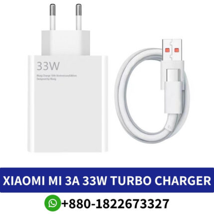 XIAOMI Mi 3A 33W Turbo USB Charger Adapter