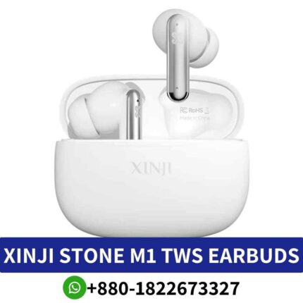 XINJI Stone M1 TWS-earbuds in stereo surround sound with smart controls, extended battery, ergonomic design, voice assistant support shop in bd