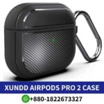 XUNDD Airpods Pro 2 Case Price in-bangladesh Protective cover with hook for AirPods Pro 2, offering full protection and convenient portability