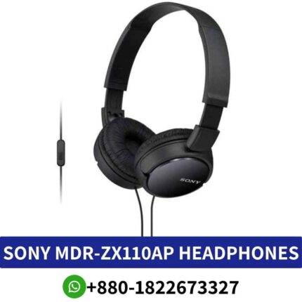 best SONY MDR-ZX110AP Closed supra-aural, Dynamic,CCAW Voice Coil Frequency Response_ 12-22,000 Hz, Sensitivity_ 98 dB_mW Shop near me