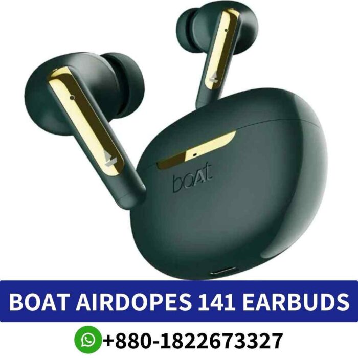 boAt Airdopes 141 Active noise cancellation,These earbuds up to 32 dB playback, and high-performance drivers for immersive audio shop near me (2)
