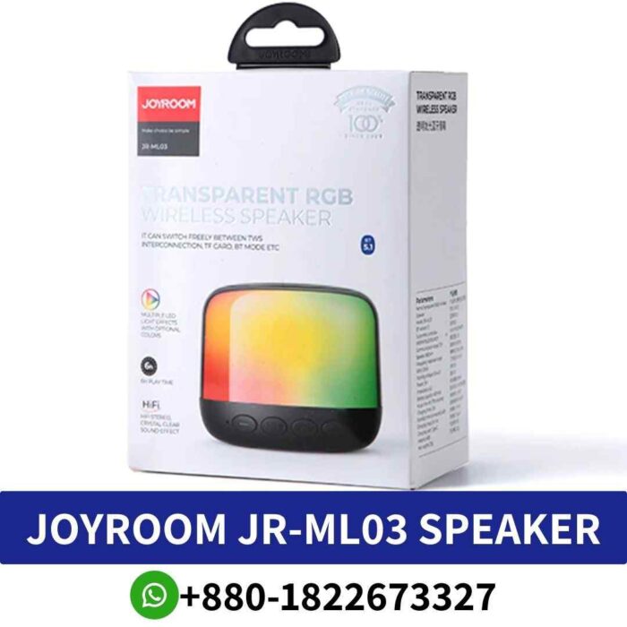 joyroom-jr-ml03-speaker-rgb-light-in-bd, Supported protocols_ HSP_HFP_A2DP_AVRCP, Audio decoding_ SBC_MP3_WMA_FLAC_MP4_M4A shop in bd