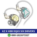 Best KZ x HBB DQ6S drivers Metal-Wired-Earphone Product Weight_ 83g, Wearing Mode_ Ear Hook, Frequency Range_ 20-40000Hz shop near me