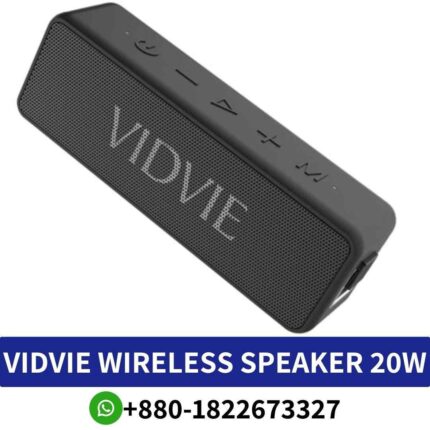 VIDVIE wireless speaker SP914 20W, IPX7, TWS connect, TF card slot. High-quality sound and waterproof design shop near me