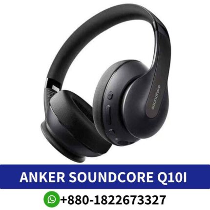 Best ANKER soundcore Q10i Headphone in BD. Driver Size_ 40mm dynamic drivers Connectivity_ Bluetooth 5.0, Battery_ Up to 60 hours shop near me