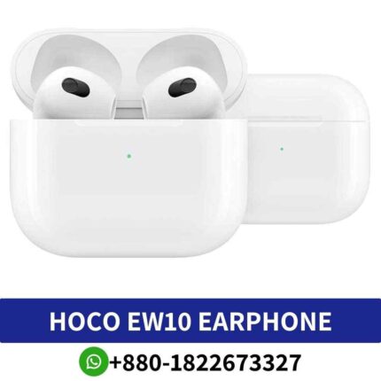 HOCO EW10 airpods Bluetooth Version_ 5.0 Shop in bd.Charging Interface_ USB-C Playtime_ Up to X hours (varies with usage) shop near me