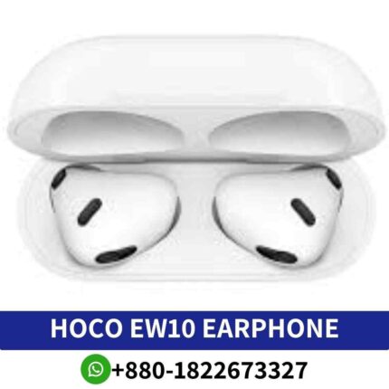 HOCO EW10 airpods Bluetooth Version_ 5.0 Shop in bd.Charging Interface_ USB-C Playtime_ Up to X hours (varies with usage) shop near me